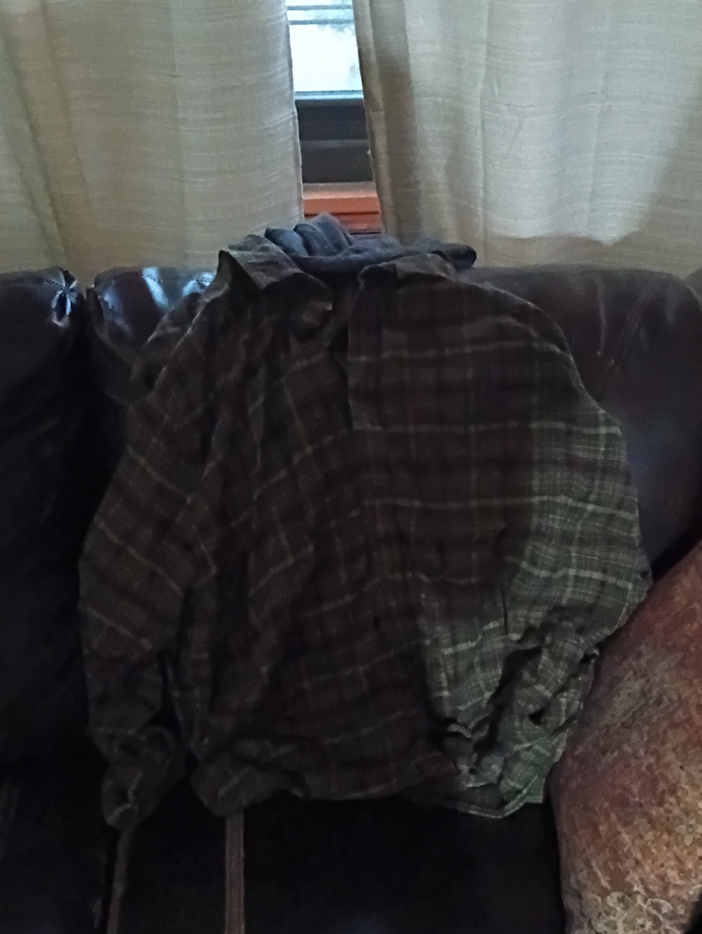 Sun + Stone Olive Plaid Button-Down Shirt